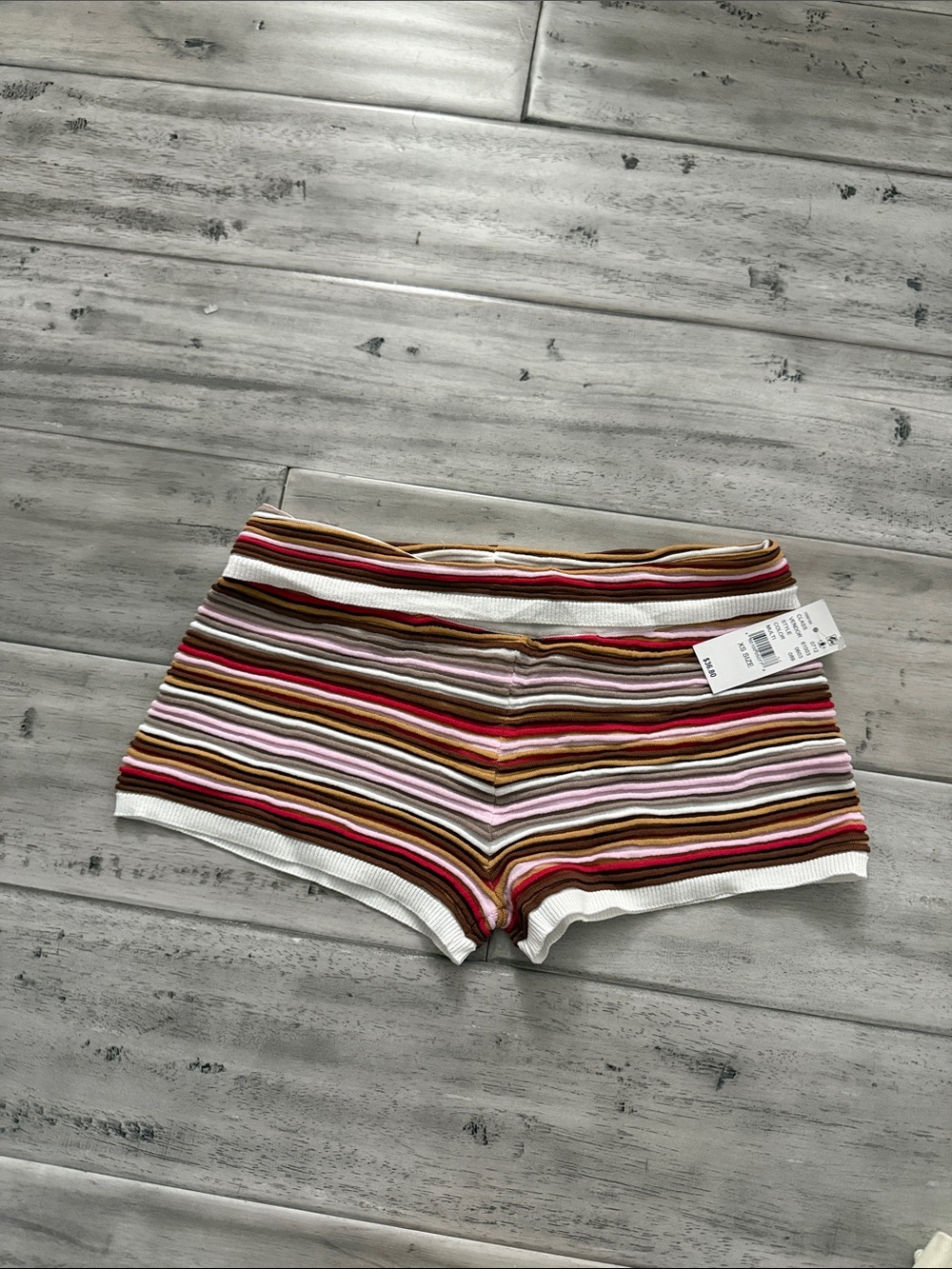 Edikted striped mini shorts